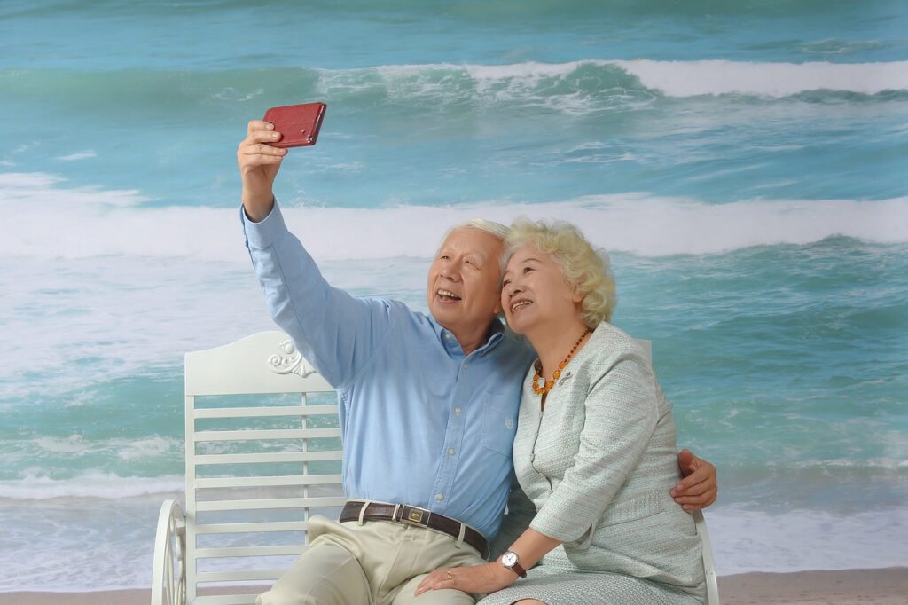 to each other, selfie, the old man-2819241.jpg